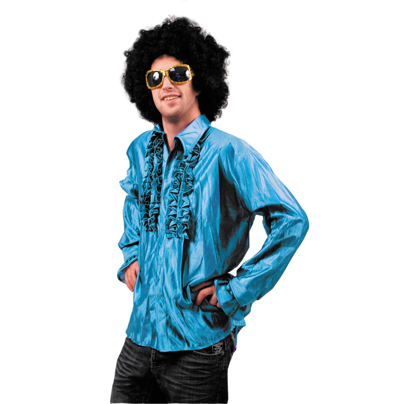 CHEMISE DISCO TURQUOISE XL