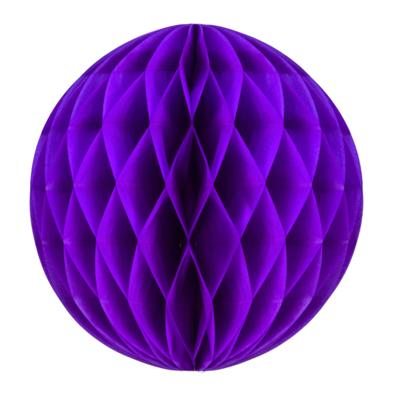 BOULE ALVÉOLÉE VIOLET 30CM