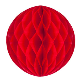 BOULE ALVÉOLÉE ROUGE 12CM