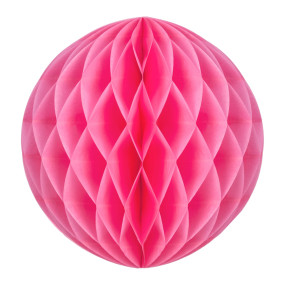 BOULE ALVÉOLÉE NEON ROSE 30CM