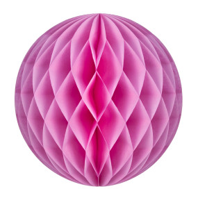 BOULE ALVÉOLÉE ROSE BONBON 30CM