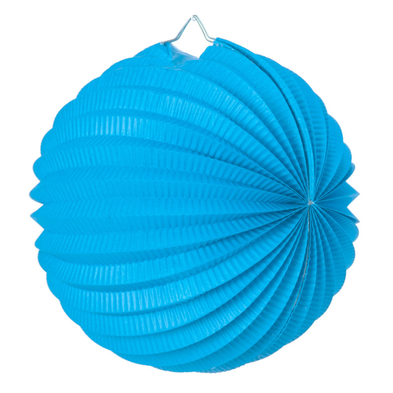 LAMPION ROND BLEU GLACIER 30CM