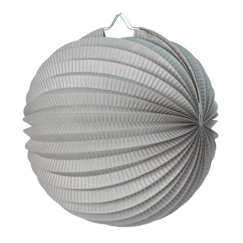 LAMPION ROND GRIS 20CM