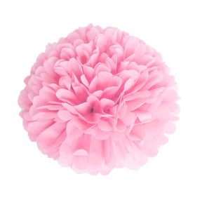 POMPOM SATIN VIEUX ROSE 40CM