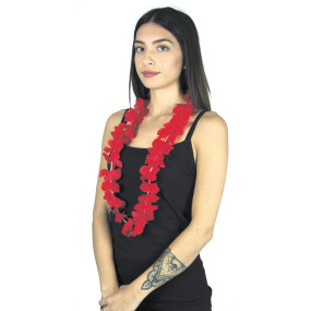 Collier hawai rouge