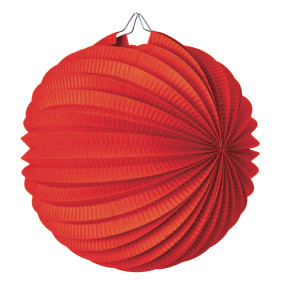 LAMPION ROND ROUGE 20 CM