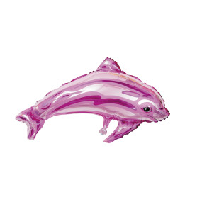 BALLON MYLAR DAUPHIN ROSE