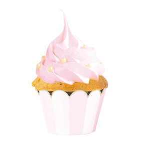 CUPCAKES WRAPPERS BABY PINK X6