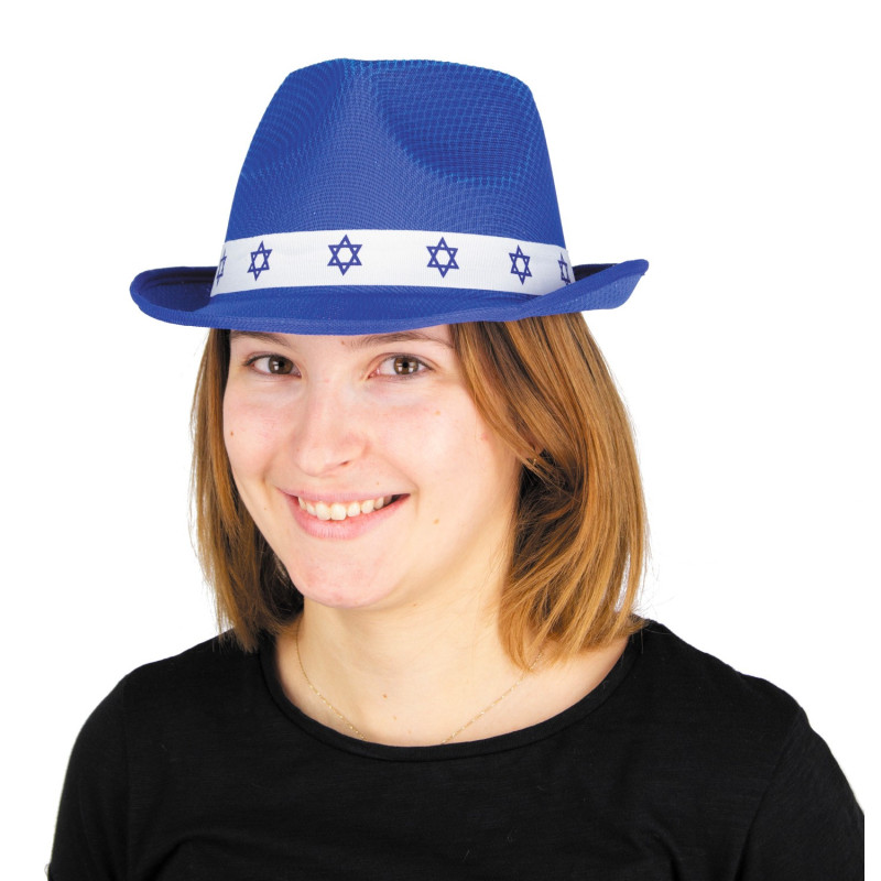 CHAPEAU POLYESTER BAR MITZVAH BLEU