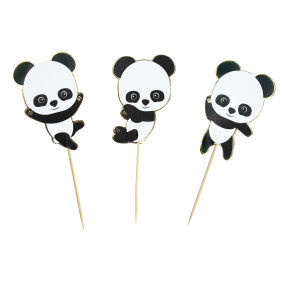 SET DE 3 CAKE TOPPERS BABY PANDA