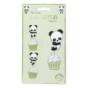 SET DE 3 CAKE TOPPERS BABY PANDA