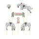 SET DE 6 DECORATIONS CHEVAL POUR GATEAUX