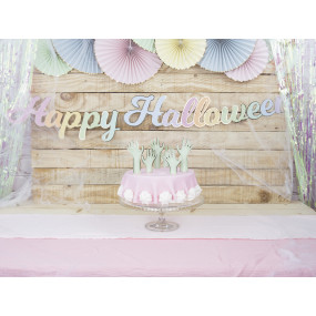 SET DE 6 DECORATIONS MAINS DE ZOMBIE PASTEL POUR GATEAUX